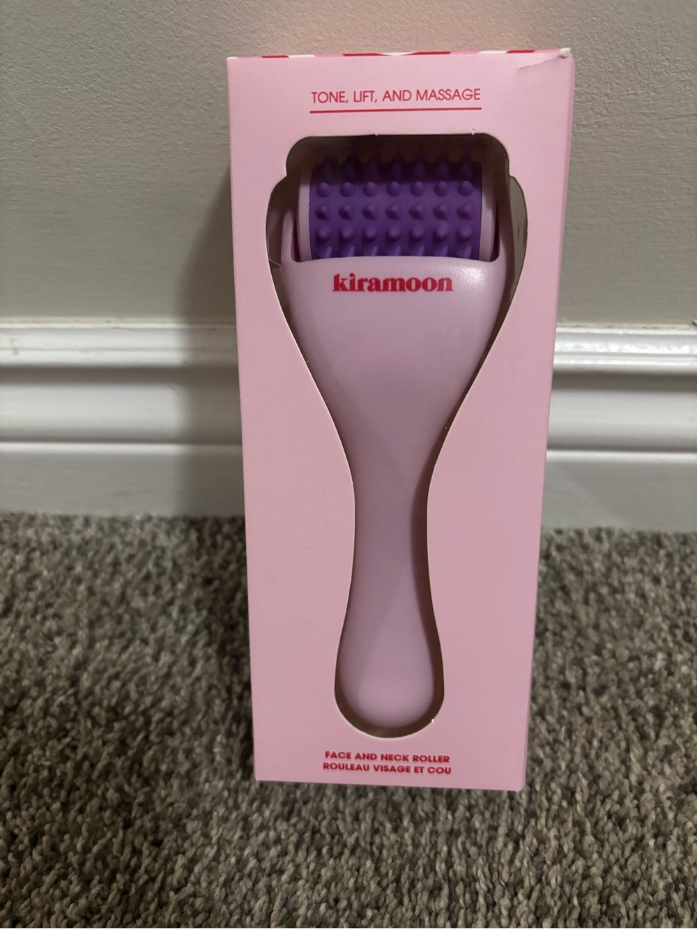 Kiramoon Reset Roller Facial Massage Tool Silicone Face & Neck Roller NWT
